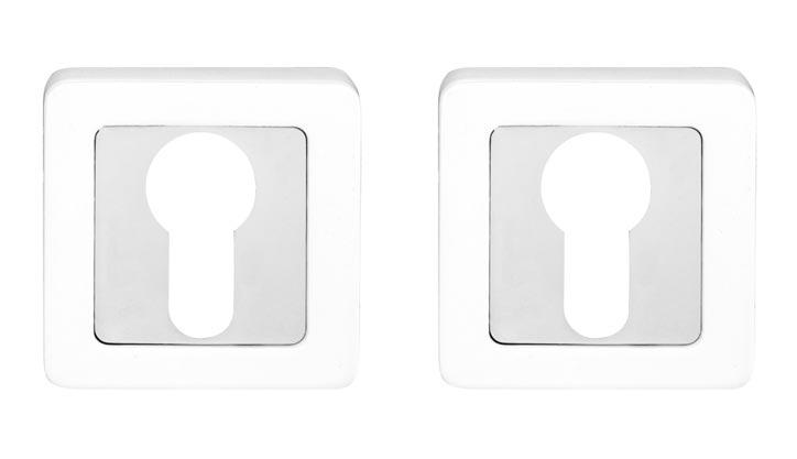 Накладка під циліндр Comit Moderno RY хром/білий