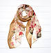 Шарф шифоновий легуий тонкий Флоренсита квіти бузка, фото 2