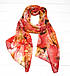 Шарф весняний шифоновий тонкий легкий Флоренсита квіти бузка, фото 2