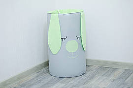 Кошик для іграшок для дитячої кімнати «Салатовий зайчик»