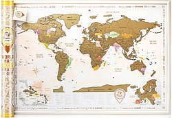 Скретч карта Discovery Map World Gold (англ. язык)