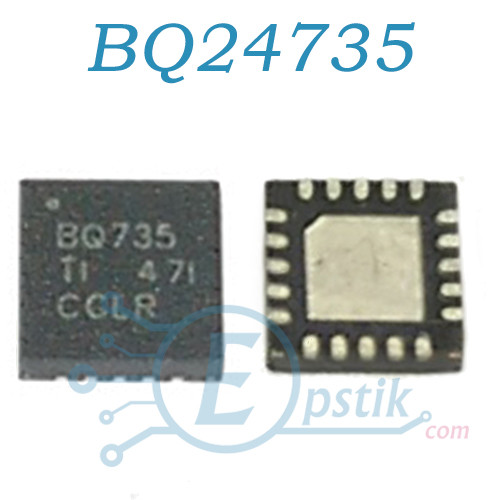 BQ24735, (BQ735), контролер живлення батареї з вбудованим транзистором, VQFN20