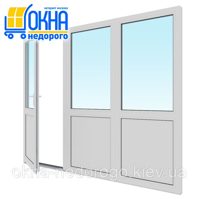 Пластикові офісні перегородки з дверима /2500х2000 м/ Пластикові офісні перегородки 2500*2000