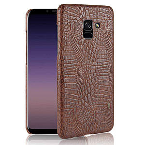 Чохол накладка бампер Croco для Samsung Galaxy A5 (2018) (8 кольорів) Коричневий