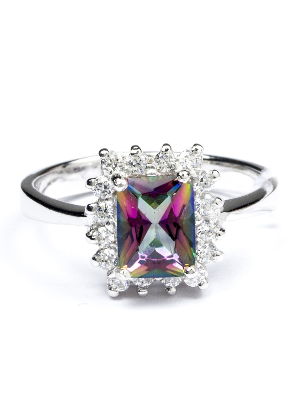 Каблучка срібна з містик топазом  Т3790-м, фото 1