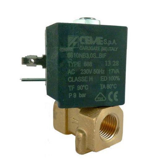 Клапан 1/4" 3мм, нормально-закрытый, 6610 NBR 230V 50 Hz, электромагнитный соленоидный, CEME, Италия - фото 1 - id-p318264533