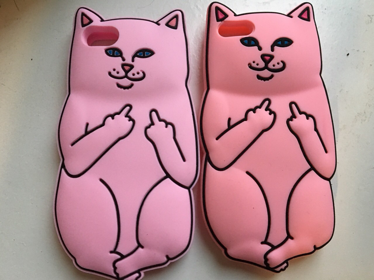 Зухвалий рожевий чохол для iPhone 5/5S - Кіт з факом