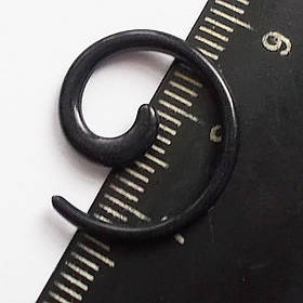 Розширювач для пірсингу вух "спіраль" чорна 2 мм (ціна за 1 шт.)