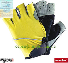 Велоперчатки Польща (рукавички без пальців) RK3-FIN YBS