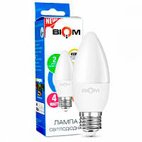 Світлодіодна лампа свічка Led Biom BT-548 C37 4 W E27 4500 К