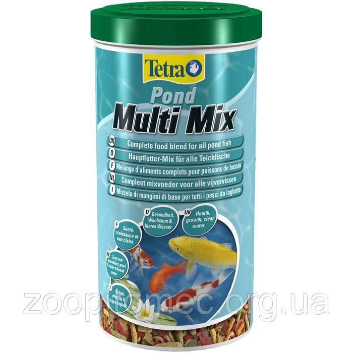 Корм TETRA (Тетра) POND MULTI MIX суміш для ставкових риб (пластівці, гранули, таблетки, гаммарус), 4 л