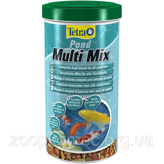 Корм TETRA (Тетра) POND MULTI MIX смесь для прудовых рыб (хлопья, гранулы, таблетки, гаммарус), 4 л