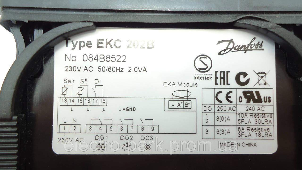 Контроллер температуры Danfoss EKC 202B - фото 2 - id-p645238480
