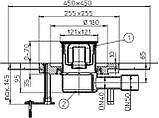 HL510NC Трап для внутр. приміщень DN40/50 гір. з полімербетонною консоллю CeraDrain, з насадкою KLICK-KLACK, фото 3