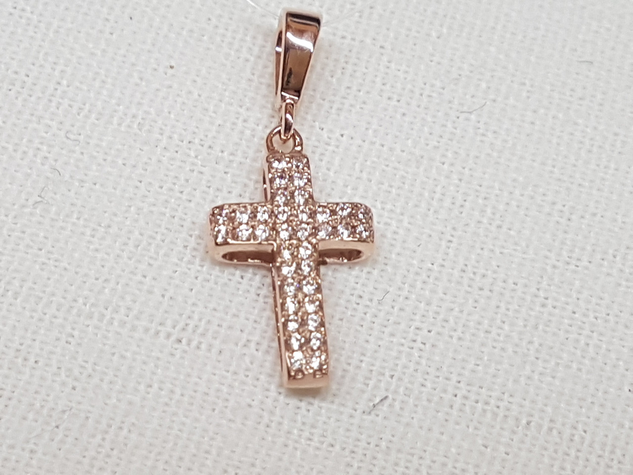 Золотий хрестик з фіанітами. 503-00667