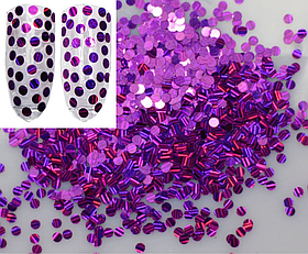Луска для декору нігтів Фіолетова