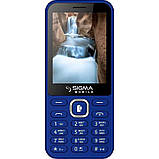 Телефон з потужною батареєю з великим екраном кнопковий Sigma Power синій, фото 4