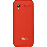 Телефон з потужною батареєю з великим екраном кнопковий Sigma Power червоний, фото 5
