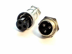 Роз'єм GX16-3 контакти (3 pin) пара