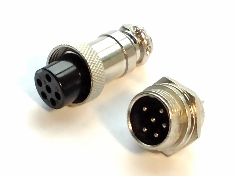 N様1枚 Разъем GX16-6 контаков (6 pin) пара, цена: 58.59 ₴, купить