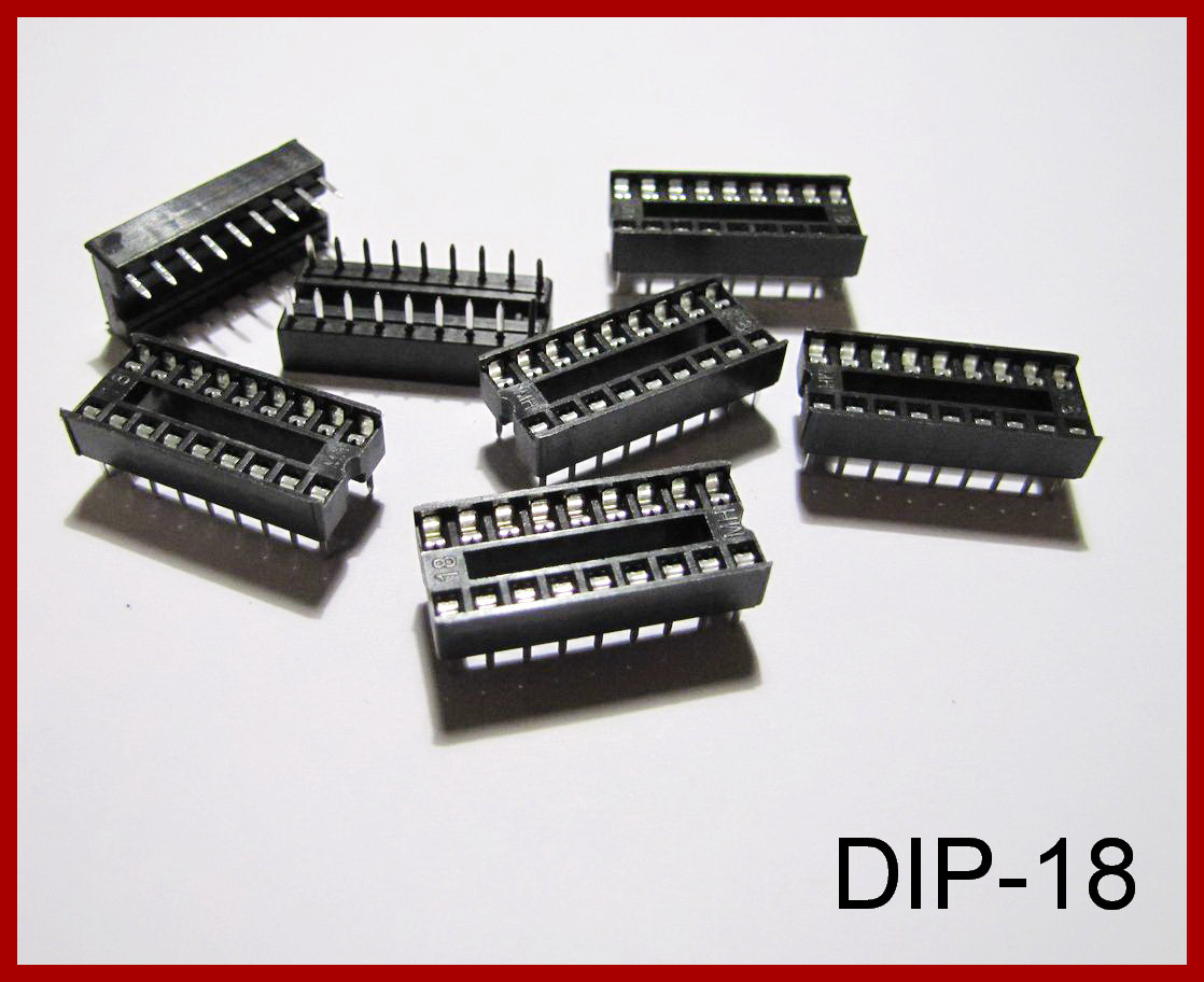 Панелі для мікросхем 18 конт, (DIP-18).
