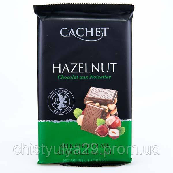 Премиум шоколад Cachet Hazelnut 32% какао с фундуком, 300гр. Бельгия - фото 1 - id-p650948430