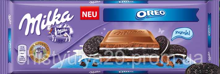 Шоколад молочный Milka Oreo 300г Милка - фото 1 - id-p650948436