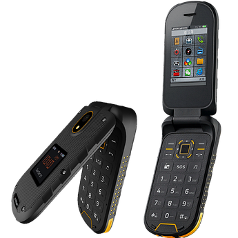 IOutdoor F2, IP68, кнопка SOS, 1200 mAh, 2 SIM, MP3/MP4, дисплей 2.4", телефон-розкладачка зі справжнім захистом