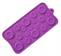 Силіконова форма Гудзики для шоколаду і льоду, 22х11,5 см