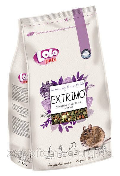 Корм Lolo Рets (Лоло Петс) EXTRIMO екструдований корм для морської свинки, 750 г