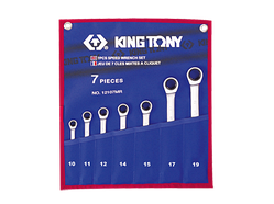 Набір ключів комбі з трещеткой 7шт. (10-19мм) KING TONY 12107MRN (Тайвань)