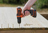 Дрель-гвинтоверт акумуляторна BLACK+DECKER BDCDD12 (США/Китай), фото 3