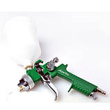 Краскопульт пневматичний тип HVLP верхній пластиковий бачок AUARITA H-827B-1.3 (Італія/Китай), фото 4