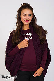Кофта-шаль для вагітних Leia CR-37.072 темна марсала