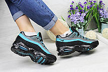 Кросівки підліткові Nike air max 95 чорні з блакитним 37р, фото 2
