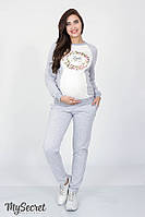 Спортивный костюм для беременных и кормящих SPК-18.021, серый меланж