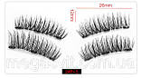 Накладні вії на 3 магніти 24Р-03 ручної роботи, 3D/6D magnet lashes natural false eyelashes, фото 2