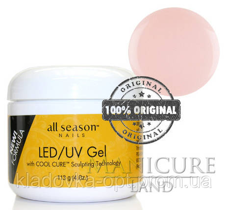 Моделюючий гель LED/UV All Season (прозоро-рожевий), 113 г, фото 2