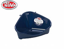 Кутовий туалет для гризунів Pet Nova S синій