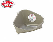 Кутовий туалет для гризунів Pet Nova S сірий