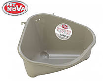 Кутовий туалет для гризунів Pet Nova M сірий