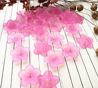 Намистина рожева квітка, 17 мм, 20 г/упаковка
