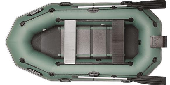 Човен BARK B-270NPD, тримісний ПВХ Барк Рейковий килимок Навісний транец Привальний брус Пересувні сидіння