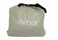 Надувне двоспальне велюрове ліжко INTEX 64458 152Х203Х46,ел. насос, фото 4