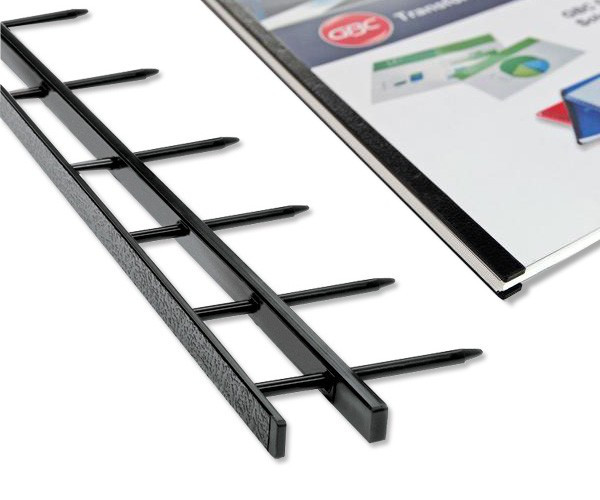 Затискачі Velobind, 45мм. Смужки для плетіння VeloBind мають 4 штирі Чорний