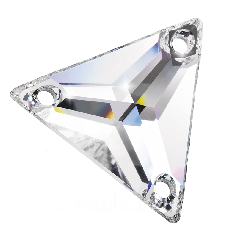 Пришивні кришталеві трикутники Preciosa (Чехія) 16 мм Crystal