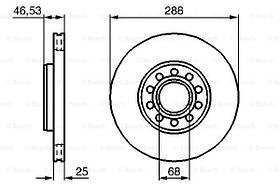 Гальмівний диск передній Skoda Superb (3U4) (2001-2008) Bosch 0986479157