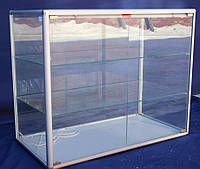 Торговая витрина стеклянная с алюминиевого профиля (куб) 100х50х80 см., Б/у
