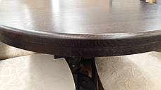 Стіл кухонний з масиву ясеня Каліпсо RoomerIN ,колір темний горіх, фото 2