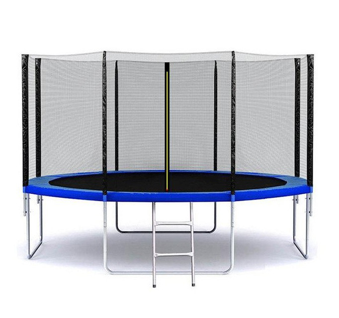 Батут SkyJump 374 см. із захисною сіткою і сходами (Спортивний батут) R_0078